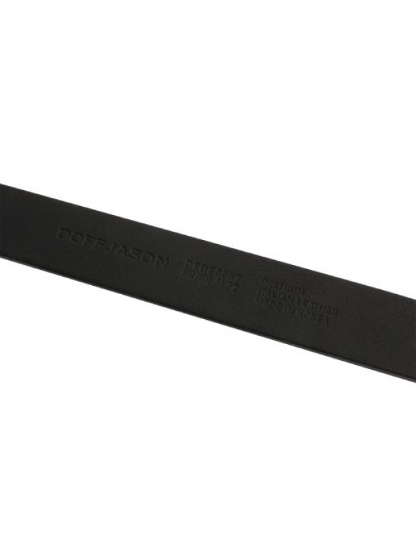 Double head hard leather belt BLACK