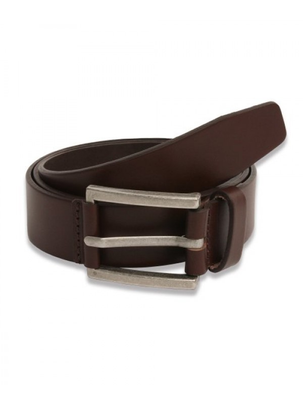 LEATHERTAG SQUARE HARD LEATHER BELT BROWN