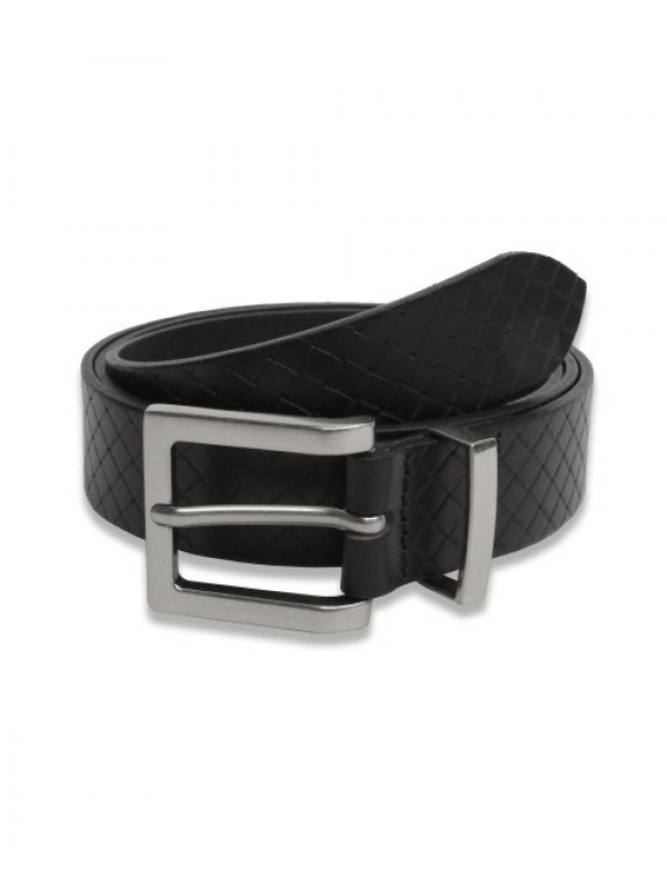 patterned square hard-leather belt