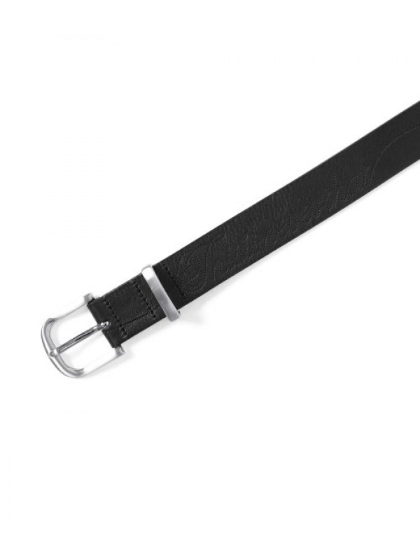 Dot Leather Belt Black