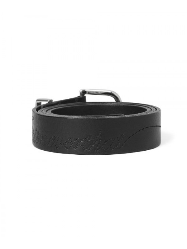 Dot Leather Belt Black