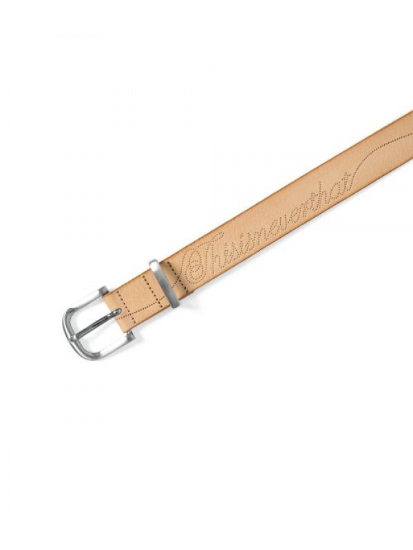 Dot Leather Belt Beige