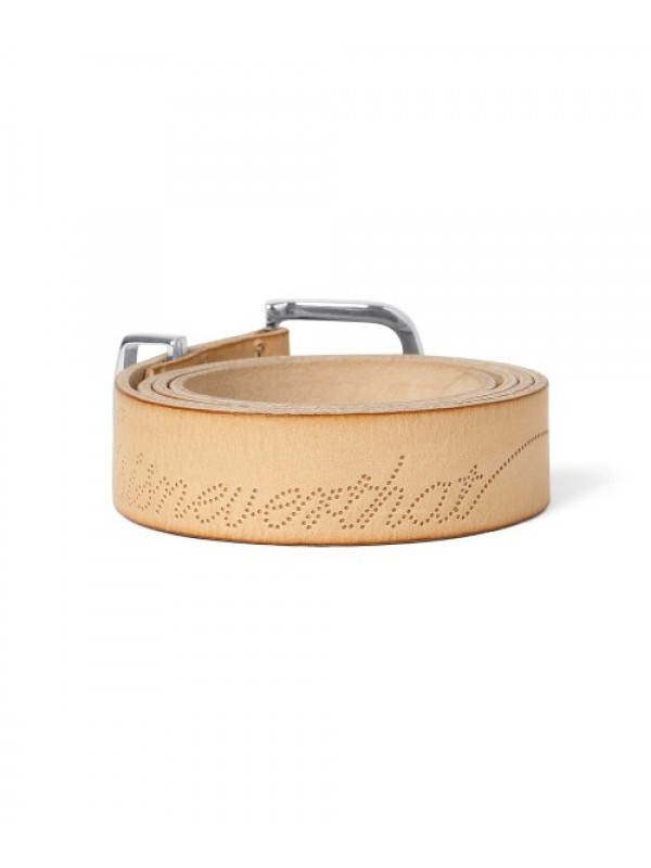 Dot Leather Belt Beige