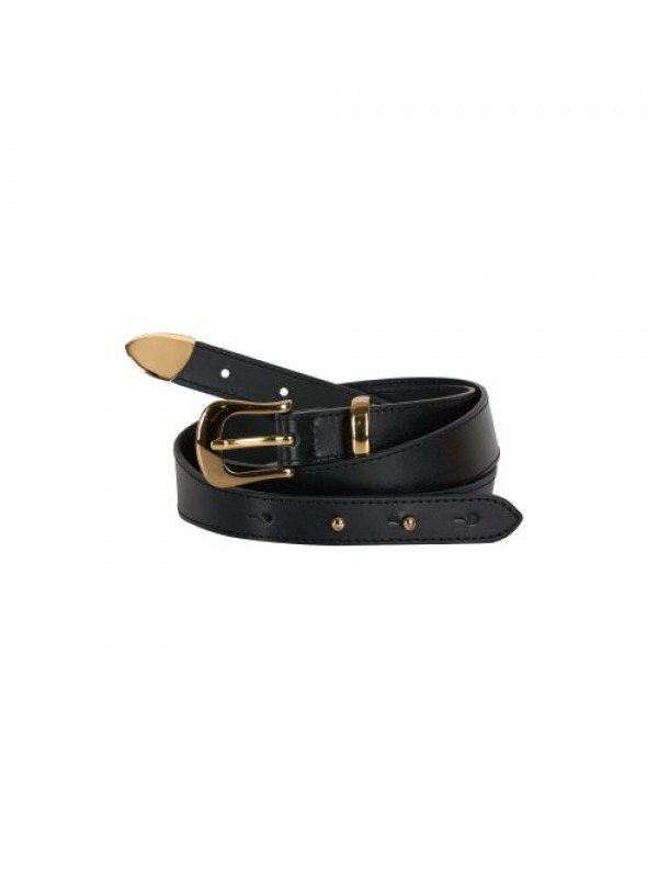 CLIV LEATHER BELT (GOLD)