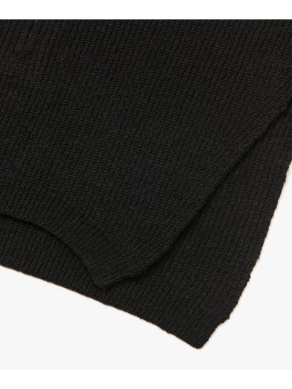 Wool Turtleneck Warmer - Black