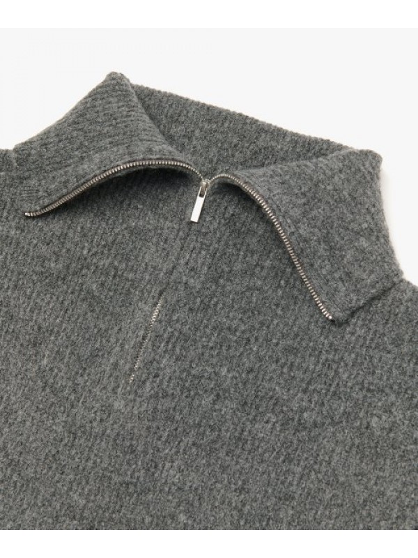 Wool Turtleneck Warmer - Charcoal