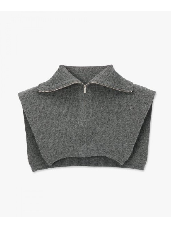 Wool Turtleneck Warmer - Charcoal