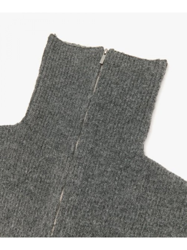 Wool Turtleneck Warmer - Charcoal