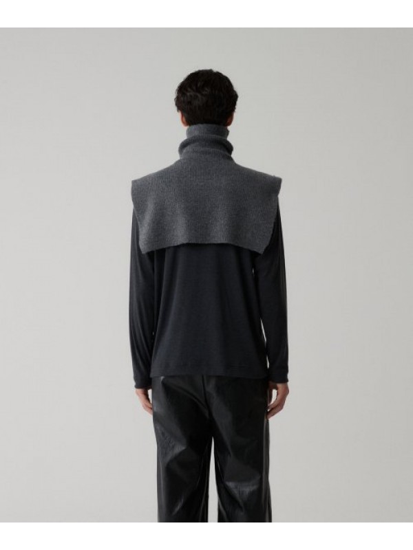 Wool Turtleneck Warmer - Charcoal