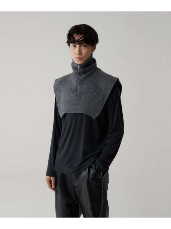 Wool Turtleneck Warmer - Charcoal