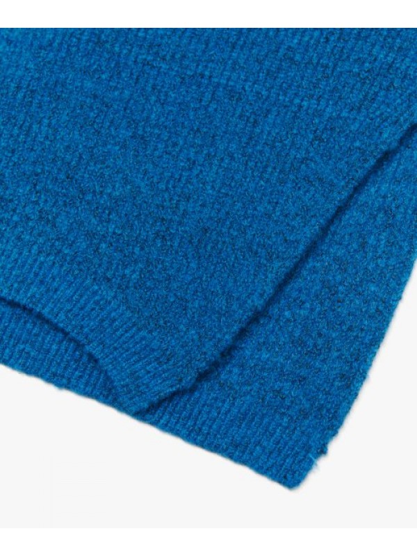 Wool Turtleneck Warmer - Deep Blue