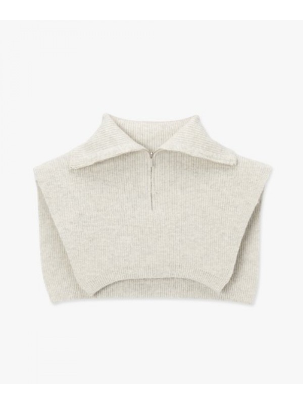 Wool Turtleneck Warmer - Gray