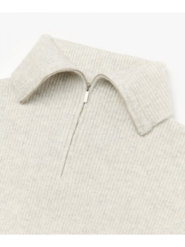 Wool Turtleneck Warmer - Gray