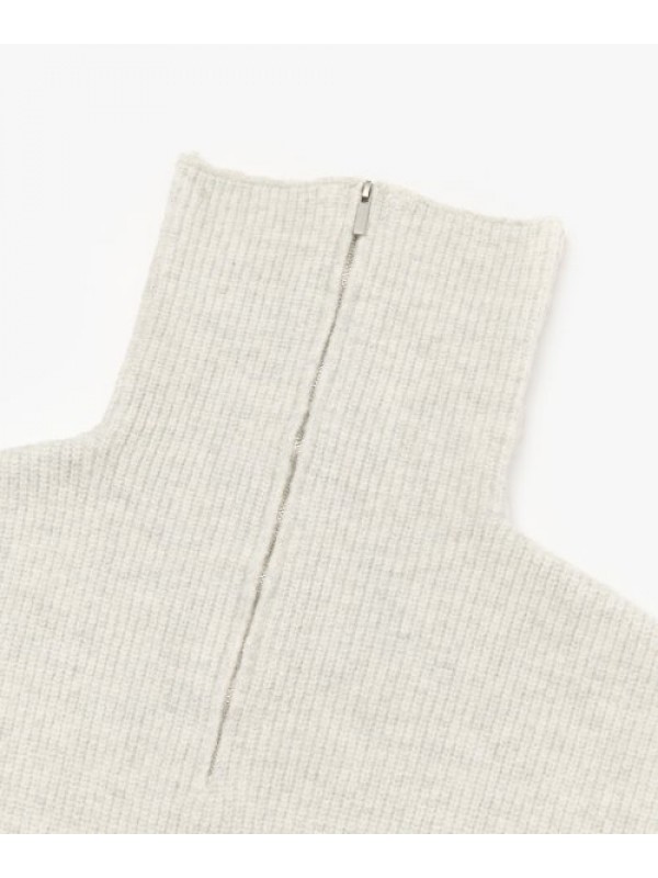 Wool Turtleneck Warmer - Gray