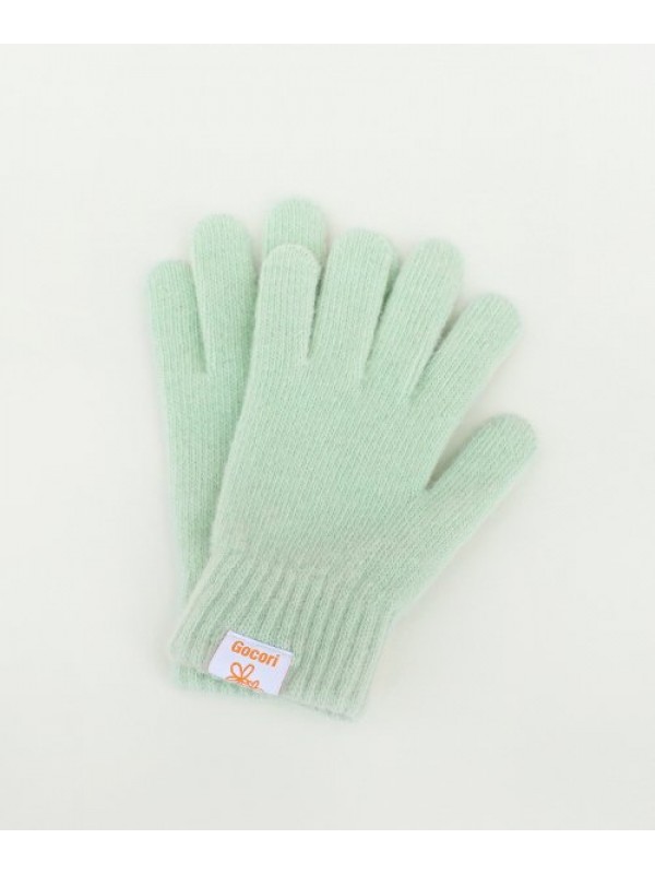 SHORT KNIT GLOVES - MELON Knit Gloves Wool Gloves Short Gloves