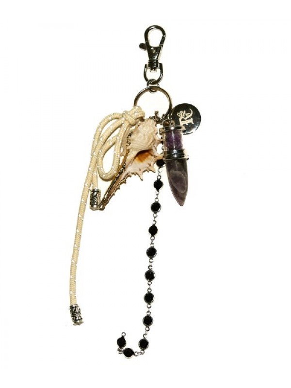 AMETHYST SHELL KEY CHAIN