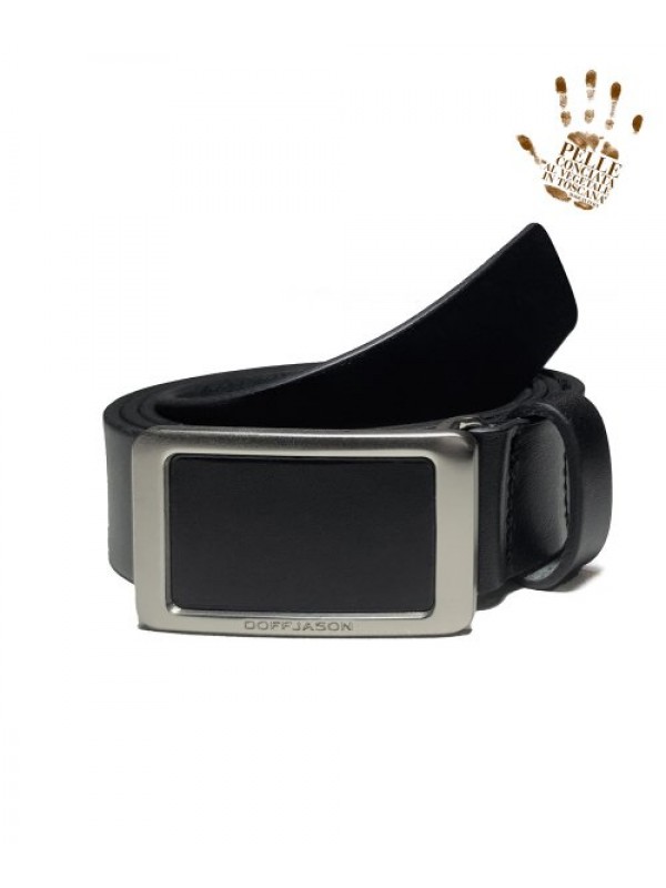 LOGO SQUARE HARD LEATHER BELT