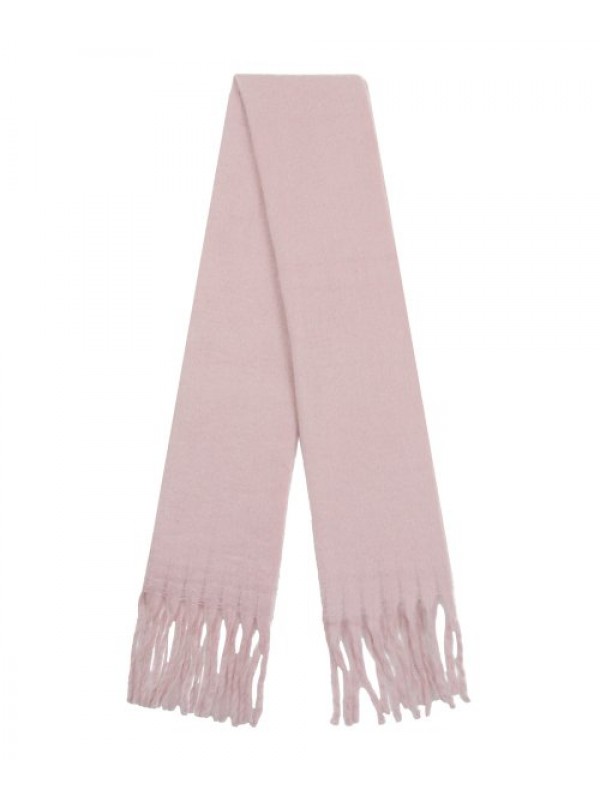 [UNISEX] Flower Dot embroidered Bold Scarf_Pink