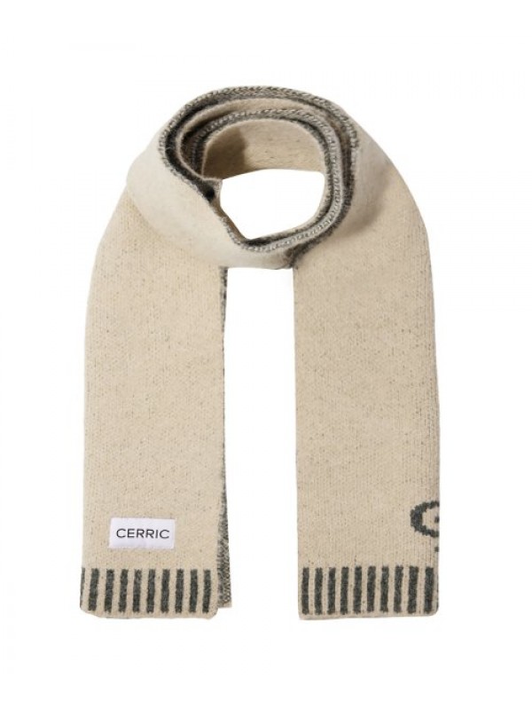 LOGO KNITTING MUFFLER / IVORY