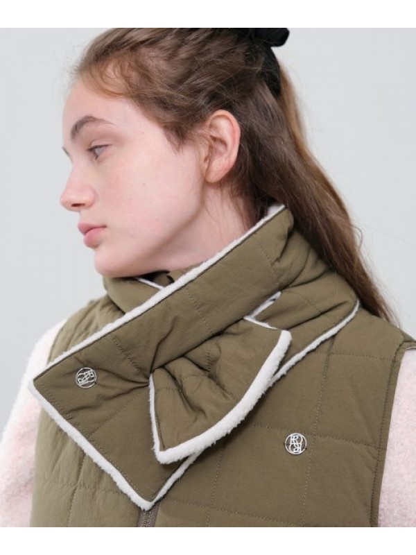 Classic Symbol Quilting Padding Muffler [KHAKI]