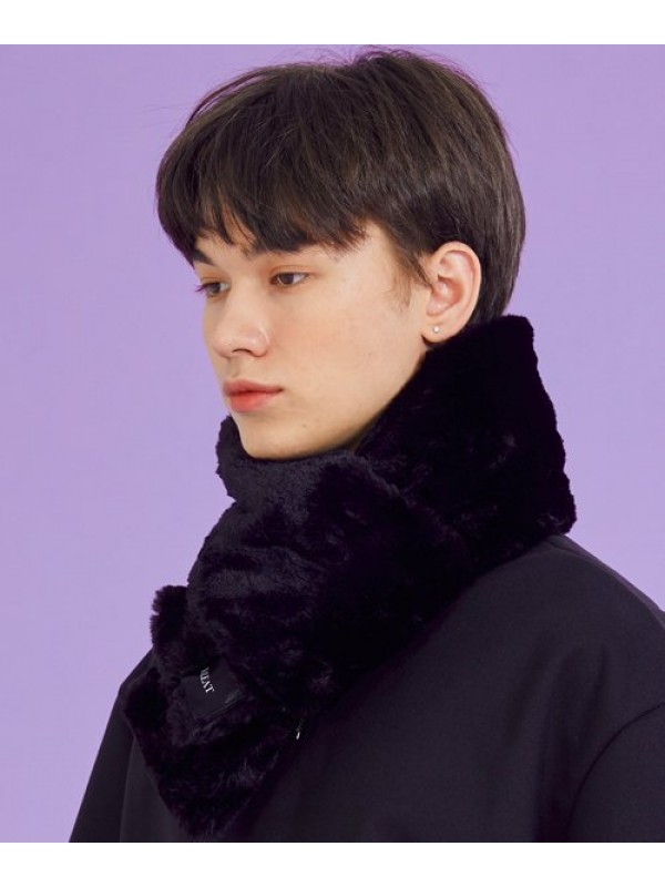 MEN Daily Warm Heating Fur Scarf [BLACK] Winter ver.