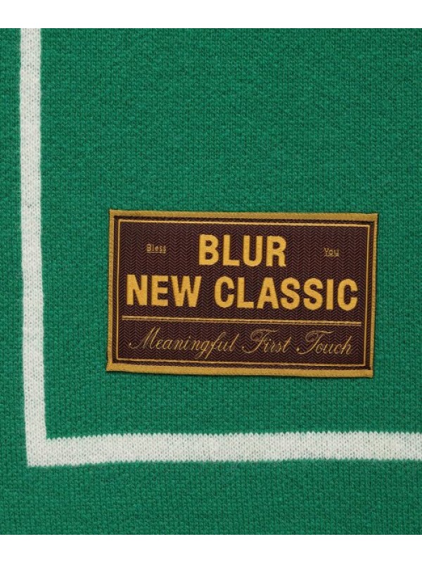 BLUR LOGO WOOL MUFFLER - GREEN