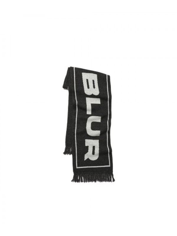 BLUR LOGO WOOL MUFFLER - CHARCOAL