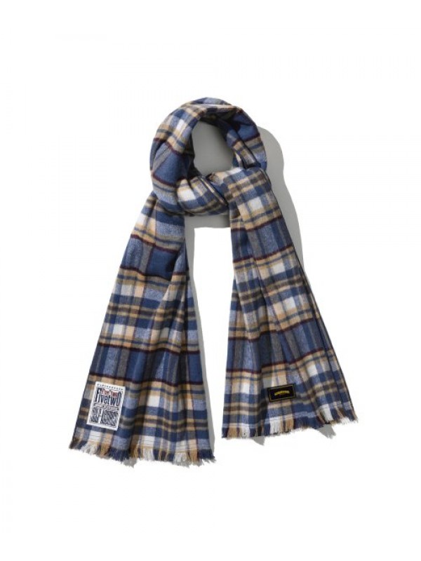 FIVETWO VINTAGE LABEL CHECK MUFFLER [BLUE]